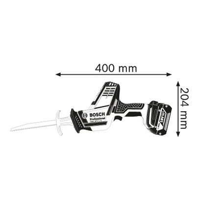 Chvostová píla Bosch GSA 18 V-LI C 2x4,0 Ah Professional