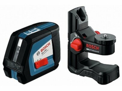 Krížový laser Bosch GLL 2-50 + univerzálny držiak BM 1 Professional