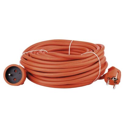 Predlžovací kábel 20m - 1 zásuvka , oranžový